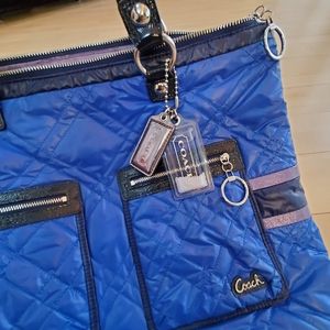 COACH Poppy Snow Bunny Quilted bag in blue